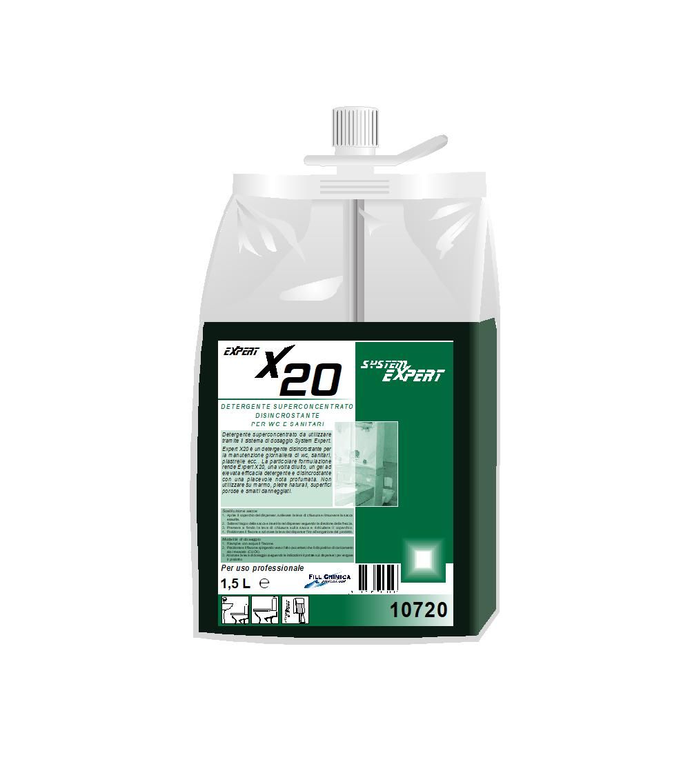Expert X20 - detergente disincrostante in gel per wc ml 1500