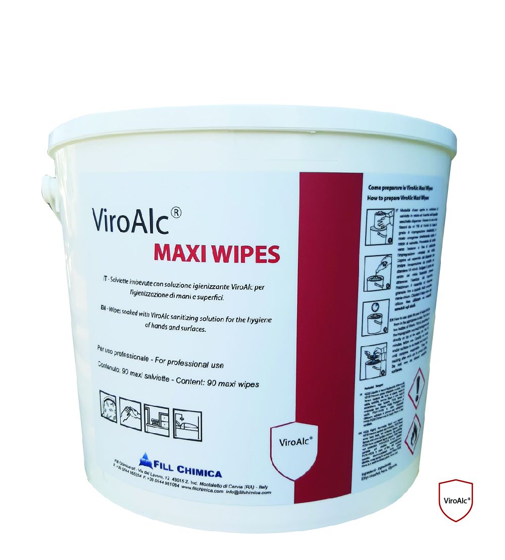 Secchiello Dispenser ViroAlc Maxi Wipes